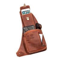 MATADOR Leder Umhängetasche Schultertasche Handyfach Vintage Braun
