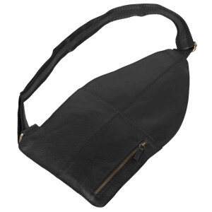 MATADOR Leder Schultertasche Umhängetasche Handyfach Vintage Schwarz