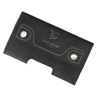 MATADOR iPhone 16 / 16 Pro / 16e / 15 / 14 Leder Schutztasche Schwarz