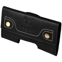 MATADOR iPhone 17 / 17 Pro / Air / 16 / 16 Pro / 16e / 15 / 14 Leder Quertasche Schwarz