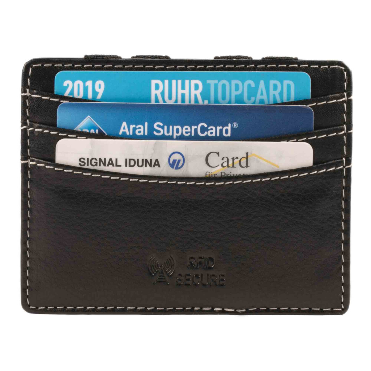 MATADOR RFID Magic Wallet ECHT Leder KreditkartenHülle Schwarz