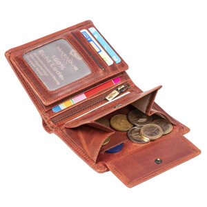 MATADOR Leder Herren Geldbörse Portemonnaie Brieftasche RFID Braun