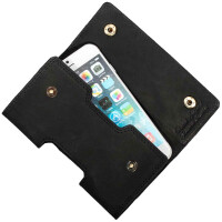 MATADOR Apple iPhone 14 Pro Max 13 12 11 Pro Max Ledertasche Schwarz