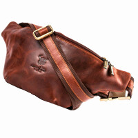 MATADOR Leder Bauchtasche Bilbao Hüfttasche Damen Herren Braun