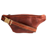 MATADOR Leder Bauchtasche Bilbao Hüfttasche Damen Herren Braun