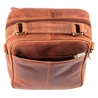 MATADOR Leder Tablettasche Umhängetasche Schultertasche Braun