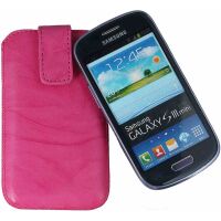 Samsung i8190 / i8200N Galaxy S3 Mini Ledertasche Handy Case Pink