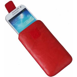 Samsung i9190 Galaxy S4 Mini Ledertasche Leder Handytasche Case Rot