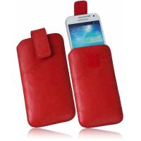 Samsung i9190 Galaxy S4 Mini Ledertasche Leder Handytasche Case Rot