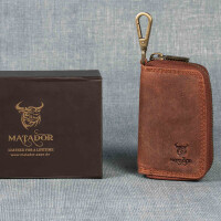 MATADOR Leder Schlüssel-Tasche-Etui Auto Motorrad Vintage Braun