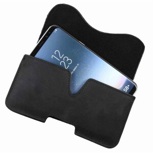 MATADOR iPhone 7 Plus 8 Plus Leder Gürteltasche Ledertasche Schwarz