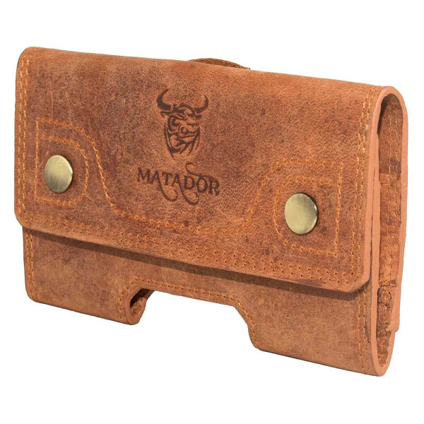 MATADOR iPhone 17 / 17 Pro / Air / 16 / 16 Pro / 16e Leder Schutz-Tasche Braun