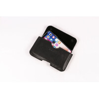 MATADOR iPhone 17 / 17 Pro / Air / 16 / 16 Pro / 16e Leder Handytasche Schwarz