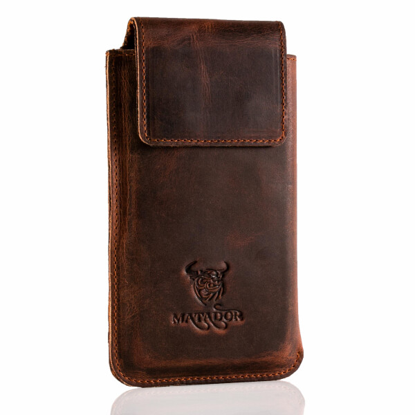 MATADOR Apple iPhone 14 Pro 13 Pro 12 Pro 11 XR Lederetui Braun