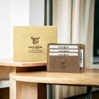 MATADOR MAGICO Leder Kreditkartenetui Kartenetui Magic Wallet RFID Hell-Braun