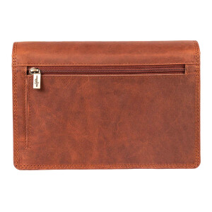MATADOR Handytasche zum Umhängen Leder Damen Schultertasche Braun