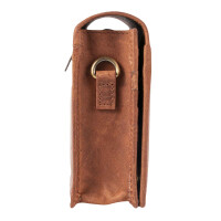 MATADOR Handytasche zum Umhängen Leder Damen Schultertasche Braun