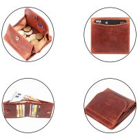 MATADOR WIEN Damen Herren Geldbörse klein Leder RFID Brieftasche Braun