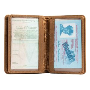 MATADOR Leder Kreditkartenetui PORTO Kreditkartenhülle RFID Braun