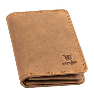 MATADOR Leder Kreditkartenetui PORTO Kreditkartenhülle RFID Braun