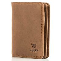 MATADOR Leder Kreditkartenetui PORTO Kreditkartenhülle RFID Braun