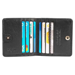 MATADOR WIEN Herren Geldbörse klein Leder RFID TüV Brieftasche Schwarz