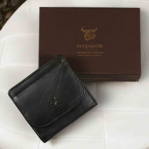 MATADOR WIEN Herren Geldbörse klein Leder RFID TüV Brieftasche Schwarz