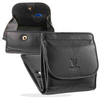MATADOR WIEN Herren Geldbörse klein Leder RFID TüV Brieftasche Schwarz