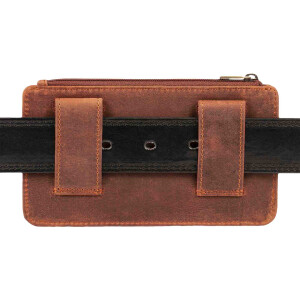 MATADOR BRISBANE Leder Universal Handytasche Klett 6.9 Zoll Braun