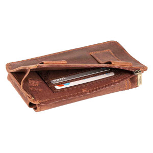 MATADOR Leder Universal Handytasche Gürteltasche bis 6.9 Zoll Braun