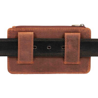 MATADOR BRISBANE Leder Universal Handytasche Klett 6.9 Zoll Braun