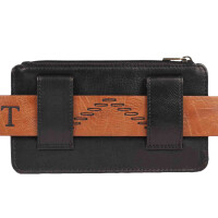 MATADOR BRISBANE Leder Universal Handytasche Klett 6.9 Zoll Schwarz