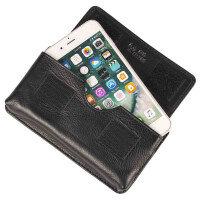 MATADOR BRISBANE Leder Universal Handytasche Klett 6.9 Zoll Schwarz