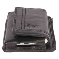 MATADOR BRISBANE Leder Universal Handytasche Klett 6.9 Zoll Schwarz