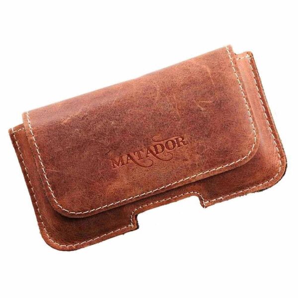 MATADOR Apple iPhone 13 Mini 12 Mini Leder Gürteltasche Konjak Braun