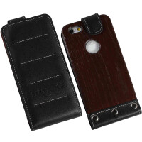 MATADOR Apple iPhone SE 2020 6 6s Echt Holz Leder Handytasche Vertikal