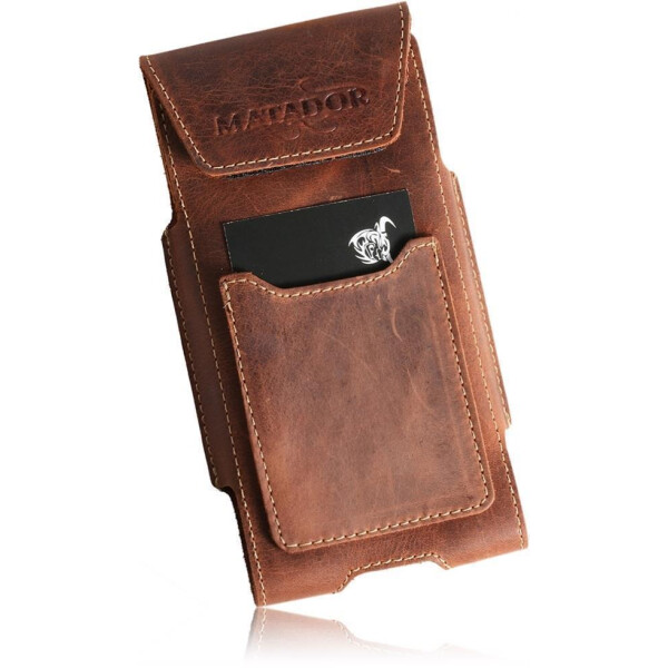 MATADOR iPhone SE 2020 6 6s Leder Gürteltasche Clip Schlaufe Braun