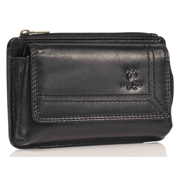 MATADOR Universal Gürteltasche Leder Handytasche bis 6.1 Zoll Schwarz