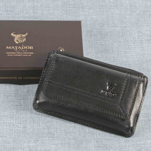 MATADOR Universal Gürteltasche Leder Handytasche bis 6.1 Zoll Schwarz