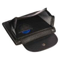 MATADOR GENF Kleine Leder Mini Geldbörse Herren TüV RFID Schwarz