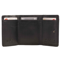 MATADOR GENF Kleine Leder Mini Geldbörse Herren TüV RFID Schwarz