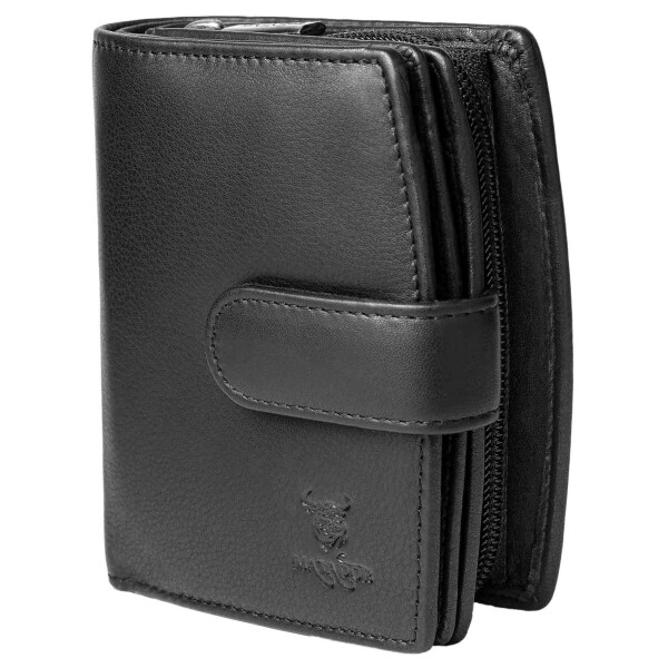 MATADOR | VALENCIA | Damen Luxus Portemonnaie Echt Leder Schwarz