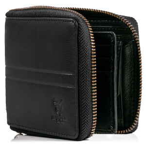 MATADOR Herren Leder Geldbörse Geldtasche TüV RFID Schwarz