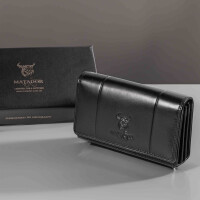 MATADOR VENEDIG Leder Damen Geldtasche Geldbeutel RFID Schwarz