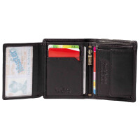 MATADOR MARSEILLE MINI Herren Geldbörse Leder Klein RFID TüV Schwarz