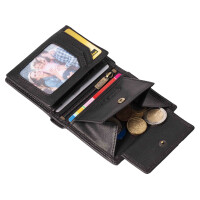 MATADOR MARSEILLE MINI Herren Geldbörse Leder Klein RFID TüV Schwarz