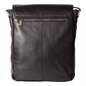 MATADOR Leder Schultertasche 13 Zoll Tablettasche Schwarz
