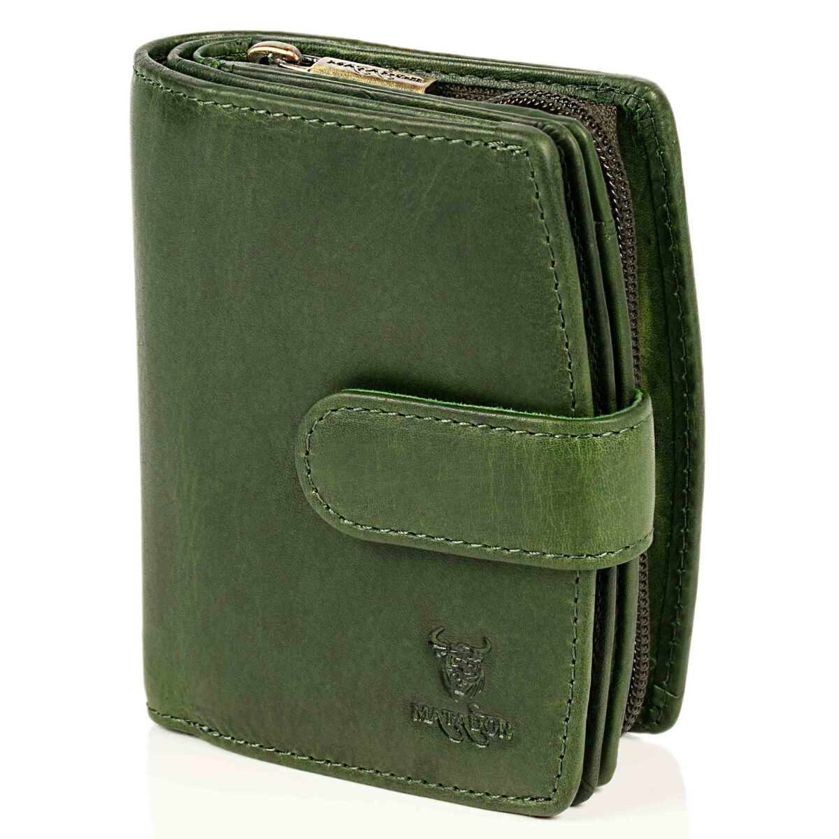 Grün GroÃƒÂŸes Leder Portemonnaie Damen Jockey Club Echt Leder
