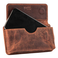 MATADOR BRISBANE Leder Universal Handytasche 6.9 Zoll Vintage Braun