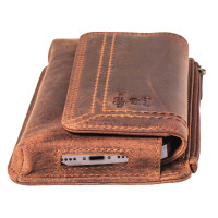 MATADOR BRISBANE Leder Universal Handytasche 6.9 Zoll Vintage Braun
